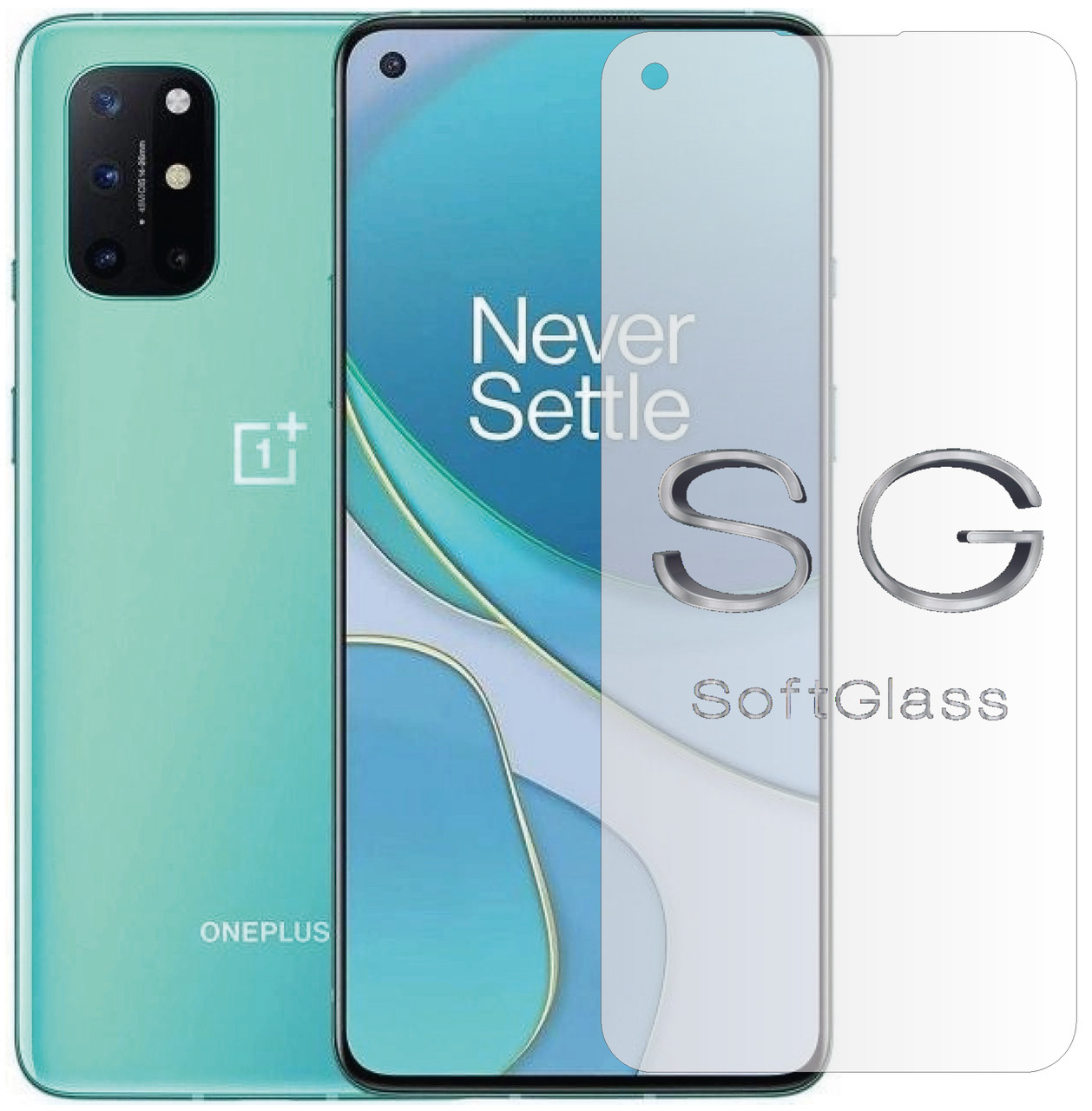 Бронеплівка для Oneplus 8t на екран зносостійка поліуретанова SoftGlass, фото 1