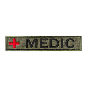 Вишитий нагрудний шеврон патч "MEDIC" на липучці