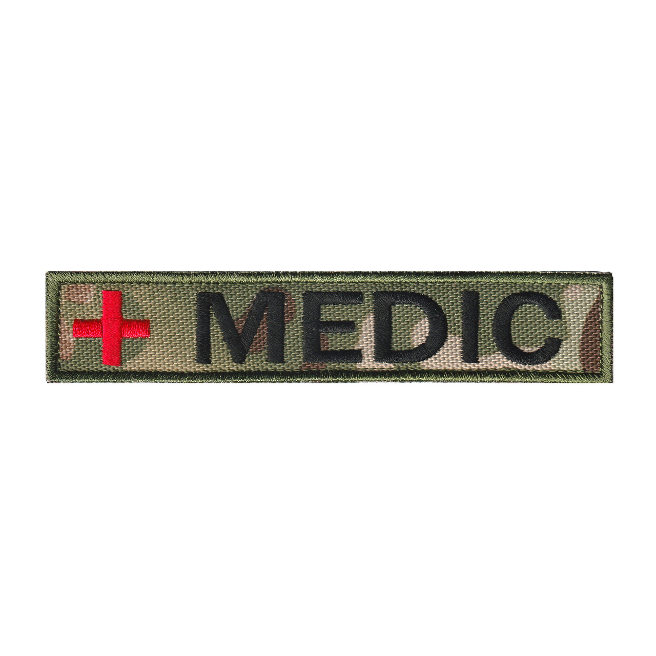 Вишитий нагрудний шеврон "MEDIC" на липучці Мультиком/MultiCam