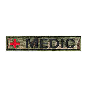 Вишитий нагрудний шеврон "MEDIC" на липучці Мультиком/MultiCam