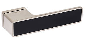 Ручка для дверей Rich Art Орландо 419 R80 матовий нікель браш / чорна вставка (Китай)