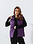Стильна жіноча жилетка тепла коротка стьобана з капюшоном, бежева, біла, чорна, хакі, сіра, фіолетова, фото 8
