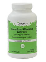 Vitacost American Ginseng Extract экстракт американского женьшеня, 250 мг 300 капсул