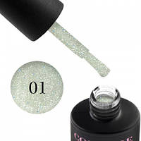 Закріплювач гель-лаку з шимером без липкого шару COUTURE Colour Glare Top Coat 01,  9мл