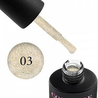 Закріплювач гель-лаку з шимером без липкого шару COUTURE Colour Glare Top Coat 03, 9мл