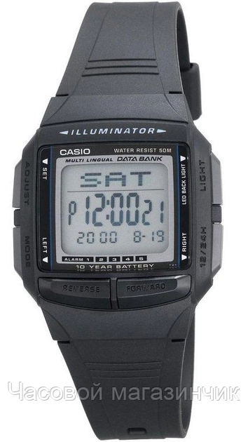Мужские часы Casio DB-36-1ADF Чёрные с таймером и секундомером. Батарейка 10 лет. - фото 2 - id-p1906738751