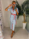 Жіноче плаття батальне джинс-котонт 50-52,54-56 блакитний, синій, фото 2