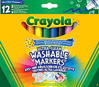 Набор Фломастеров Crayola Ultra-Clean Washable Широкая Линия 12 Шт (256349.012)