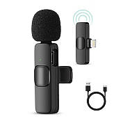Микрофон петличный беспроводной K9 для смартфона 1 микрофон для IPhone (IOS)