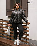 Модна жіноча куртка батальна   815 об, фото 6