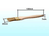 Щетка флейцевая (кисточка для покраски стен/мебели) 7х30мм ТМ ЗАПАДНАЯ FG