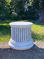 Садова фігура постамент, сіра колона для скульптур, підставка під статую в сад 23 см