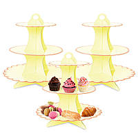 Подставка для кексов, 3 комплекта 3-уровневых десертных тарелок Мини-торты Фруктовая конфета