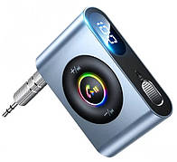 Автомобільний ФМ-блютуз-модулятор Baseus WXQE-01 Bluetooth ресивер-приймач аудіоадаптер Чорний