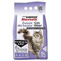 Super Benek Бентонитовый наполнитель для кошачьего туалета Оптимальный, c ароматом лаванды - 5 л