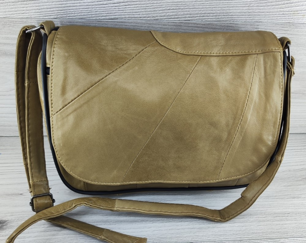 Жіноча сумка з натуральної шкіри коричнева стильна сумочка через плече на кожен день для дівчини шкіряна сумка