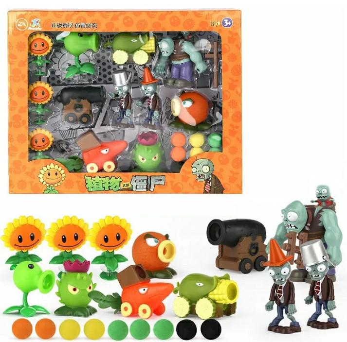Великий Ігровий Набір Рослини проти Зомбі 12 шт у Коробці Plants vs Zombies (00599)