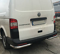 Защита заднего бампера Углы d60 на Volkswagen Transporter T6 (c 2015--) защита на Фольксваген Т6