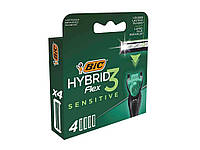 Сменные картриджи для бритья Flex 3 Hybrid Sensitive 4шт ТМ BIC FG