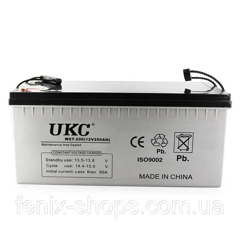 Аккумулятор гелевый 200 Ah 12V UKC GEL Battery (гелевый аккумулятор 200 ампер) - фото 1 - id-p1906789007