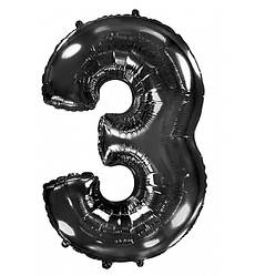 Кулька Цифра "3" (100 см), Іспанія, колір - чорний