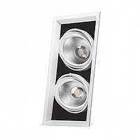 LED светильник потолочный двойной 2х30W угол поворота 45° 4100К, черный