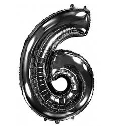 Кулька Цифра "6" (100 см), Іспанія, колір - чорний