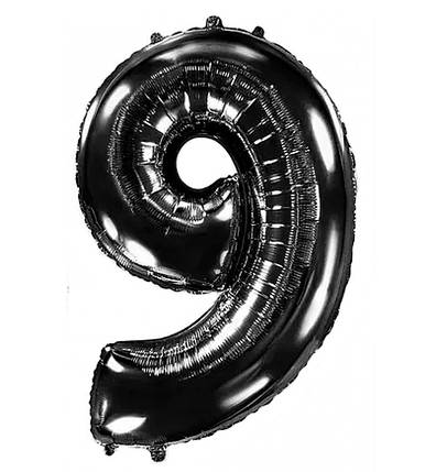 Кулька Цифра "9" (100 см), Іспанія, колір - чорний, фото 2