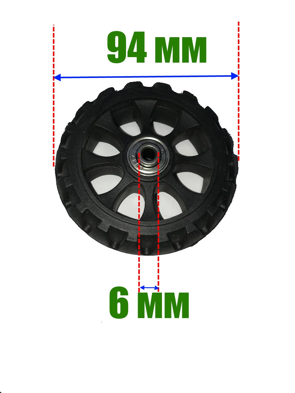 Колеса для валізи 94 мм/ ремонтні / 1070