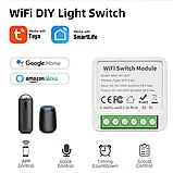 Реле 2-х два канали Tuya Smart Life Wi-Fi двоканальне реле в підрозетник MINI-2CH дзвінковий вимикач, фото 2