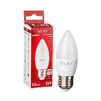 Светодиодная лампа С37 SIVIO 6W E27 3000K, свеча