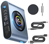 FM-трансмітер JOYROOM JR-CB1 ФМ блютуз-модулятор ресивер Сірий, фото 4