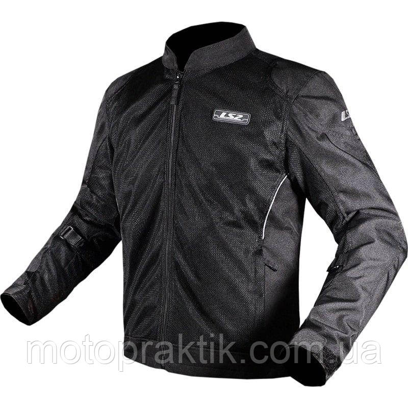 LS2 Airy Evo Man Jacket Black, S Мотокуртка текстильна літня із захистом