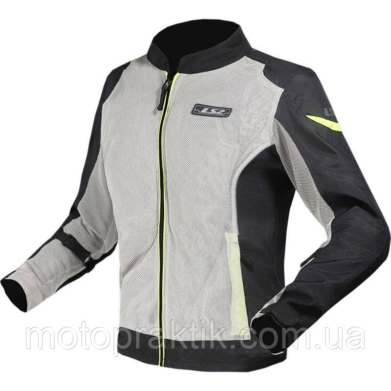 LS2 Airy Evo Lady Jacket Black Grey Yellow, XS Мотокуртка жіноча текстильна літня із захистом