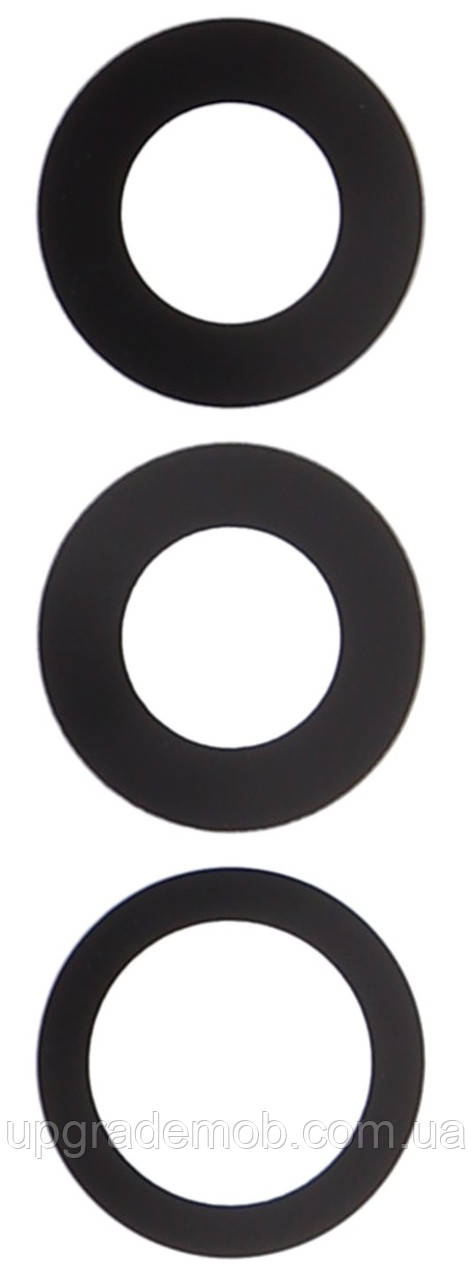 Скло камери iPhone 12 Pro чорне без рамки комплект 3, фото 1