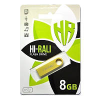 Флешка (USB Flash) 8GB Hi-Rali Shuttle Gold (HI-8GBSHGD)