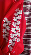 Вишиванка жіноча (червоне домоткане полотно) "Мрія", фото 4