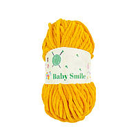 BABY SMILE (Бейбі Смаiл) № 013 жовтий (Пряжа плюшева, нитки велюр для в'язання)