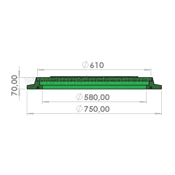 Люк пластиковый круглый Данапласт коричневый 1,5т - фото 2 - id-p1578371132