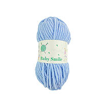 BABY SMILE (Бейбі Смаiл) № 018 блакитний (Пряжа плюшева, нитки велюр для в'язання)