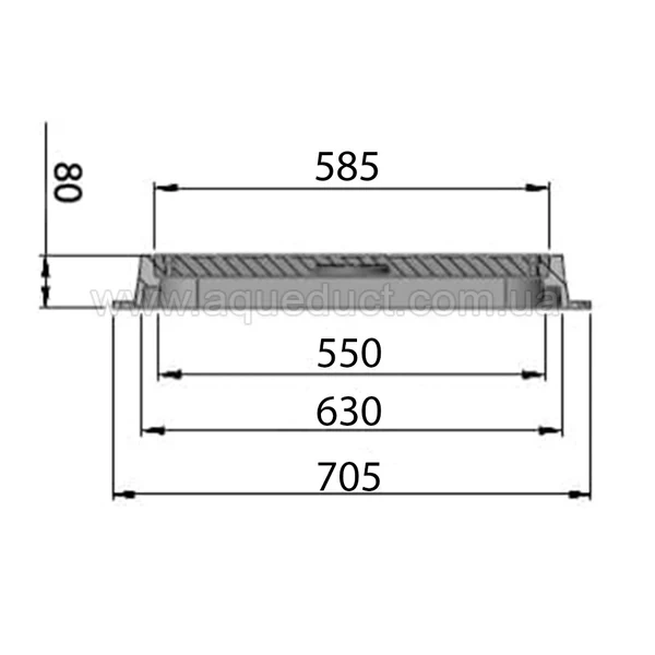Люк пластиковый квадратный Данапласт черный 1,5т с замком (ID ...