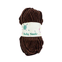 BABY SMILE (Бейбі Смаiл) № 024 шоколад (Пряжа плюшева, нитки велюр для в'язання)