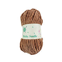 BABY SMILE (Бейбі Смаiл) № 023 світло-коричневий (Пряжа плюшева, нитки велюр для в'язання)