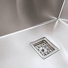 Кухонна раковина Platinum Handmade HSB квадратний сифон 30/10 650х450х230 мм, врізна мийка в кухню, фото 5