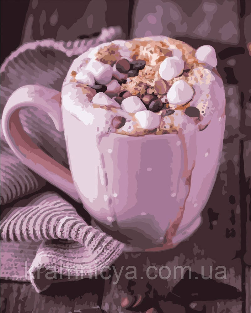 Картина за номерами Кружка гарячого шоколаду, Strateg 40х50 (GS441), фото 1