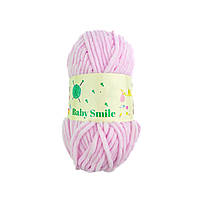BABY SMILE (Бейбі Смаiл) № 006 ніжно-рожевий (Пряжа плюшева, нитки велюр для в'язання)