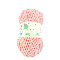 BABY SMILE (Бейбі Смаiл) № 009 персиковий (Пряжа плюшева, нитки велюр для в'язання)