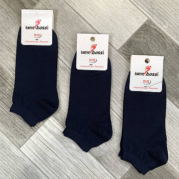 Шкарпетки жіночі демісезонні бавовна короткі ВженеBOSSі, розмір 23-25, темно-сині, 10930