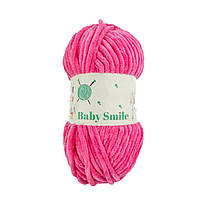BABY SMILE (Бейбі Смаiл) № 031 яскраво-рожевий (Пряжа плюшева, нитки велюр для в'язання)