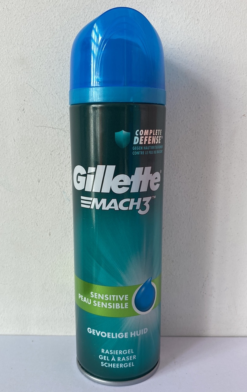 Гель для гоління чоловічий Gillette Mach3 Sensetive (Жиллетт Мак 3 Чутлива шкіра) 200 мл